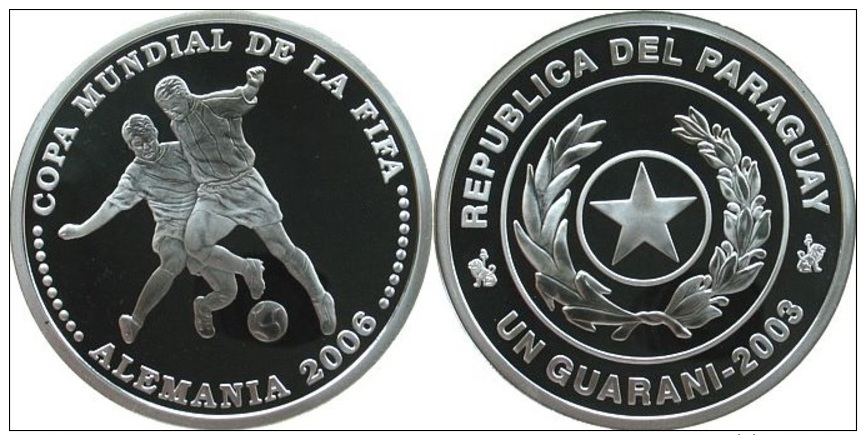 Paraguay, 1 Guarani 2003 - Argent /silver Proof - Paraguay