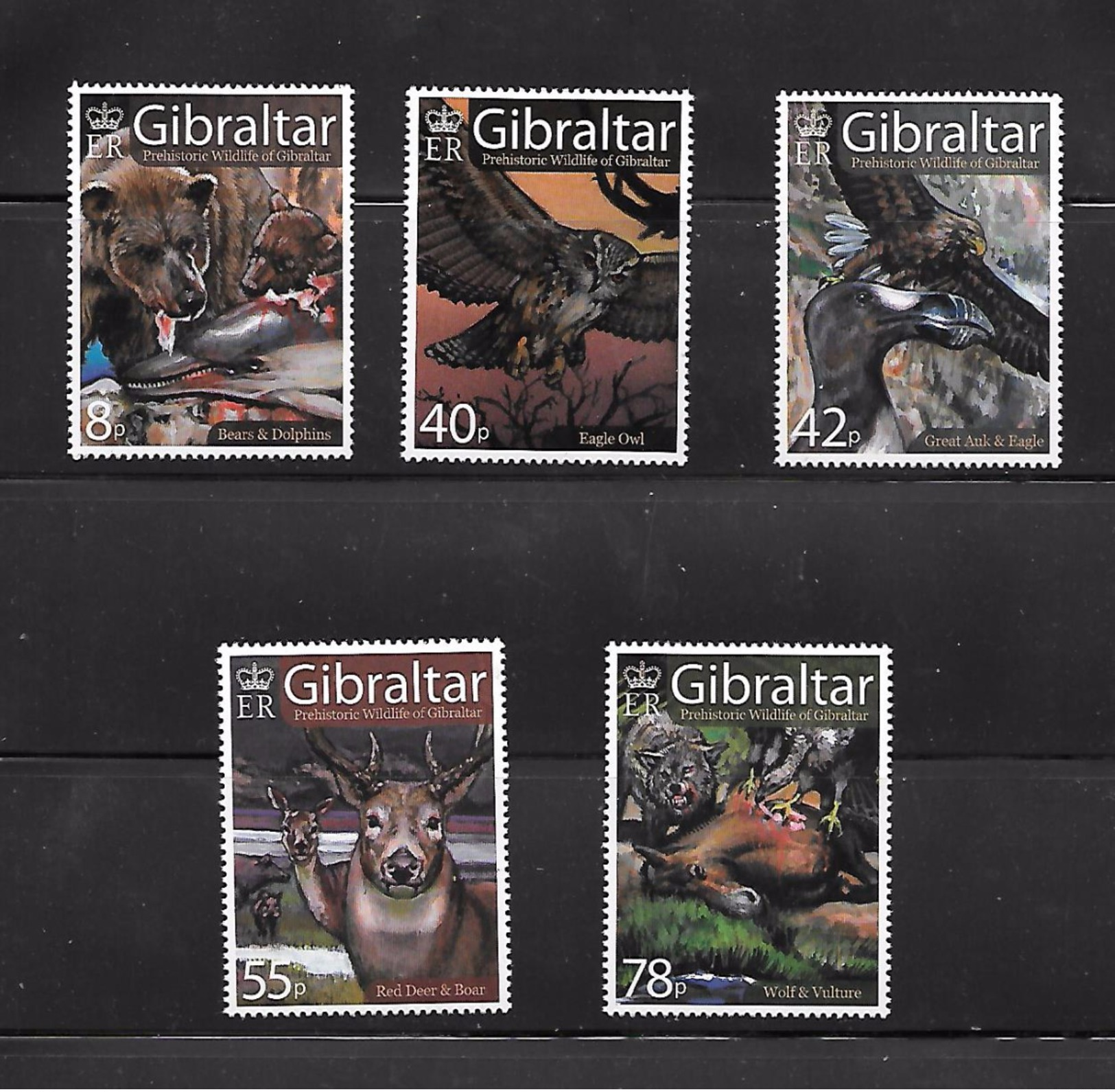 OA 7828 / GIBRALTAR 2007 Yvert 1220 à 1124 ** -Faune Préhistorique - Gibraltar