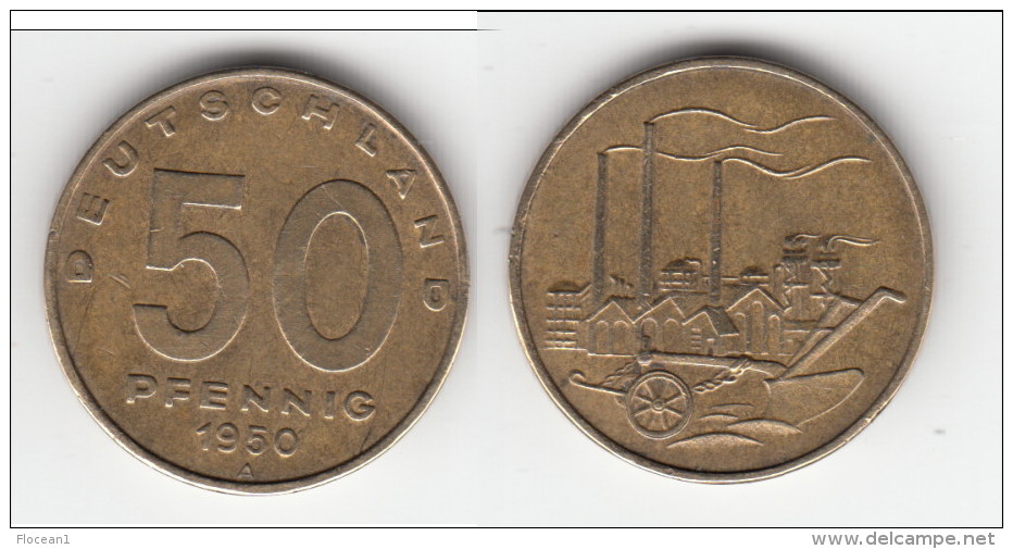 **** ALLEMAGNE DE L´EST - EAST GERMANY - DDR - 50 PFENNIG 1950 A **** EN ACHAT IMMEDIAT - 50 Pfennig