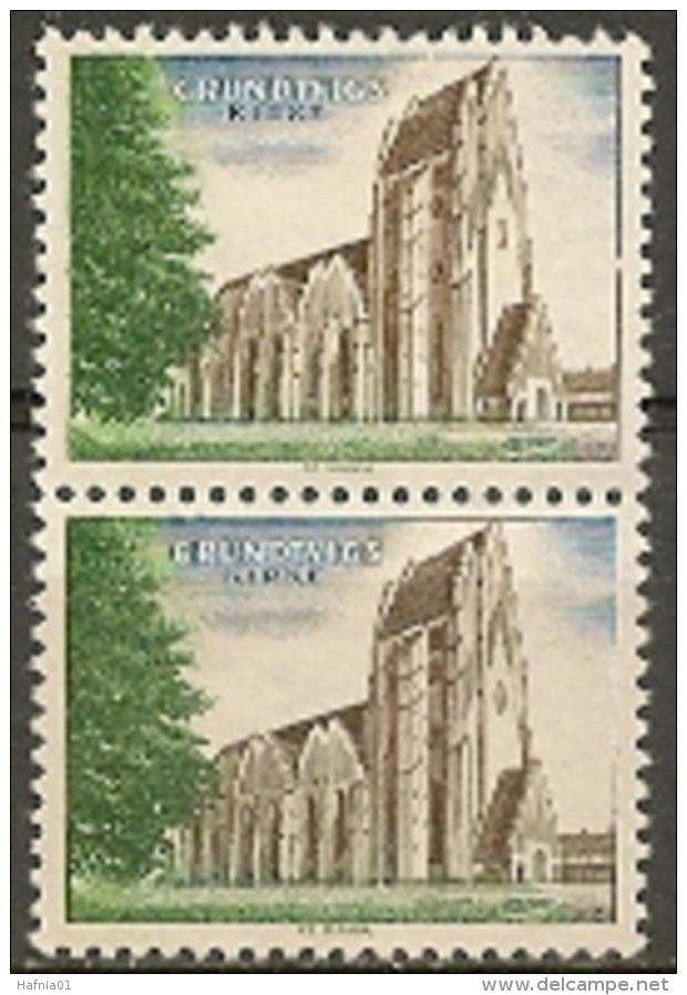 Czeslaw Slania. Denmark 1968. Test Stamp. Grundtvig Cathedral  Pair MNH.  SCARCE! - Proofs & Reprints