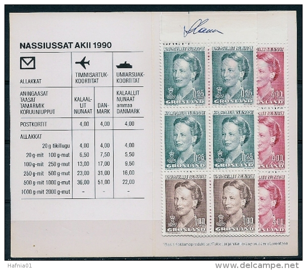 Czeslaw Slania. Greenland 1990. Booklet. Michel MH 2 MNH. Signed. - Postzegelboekjes