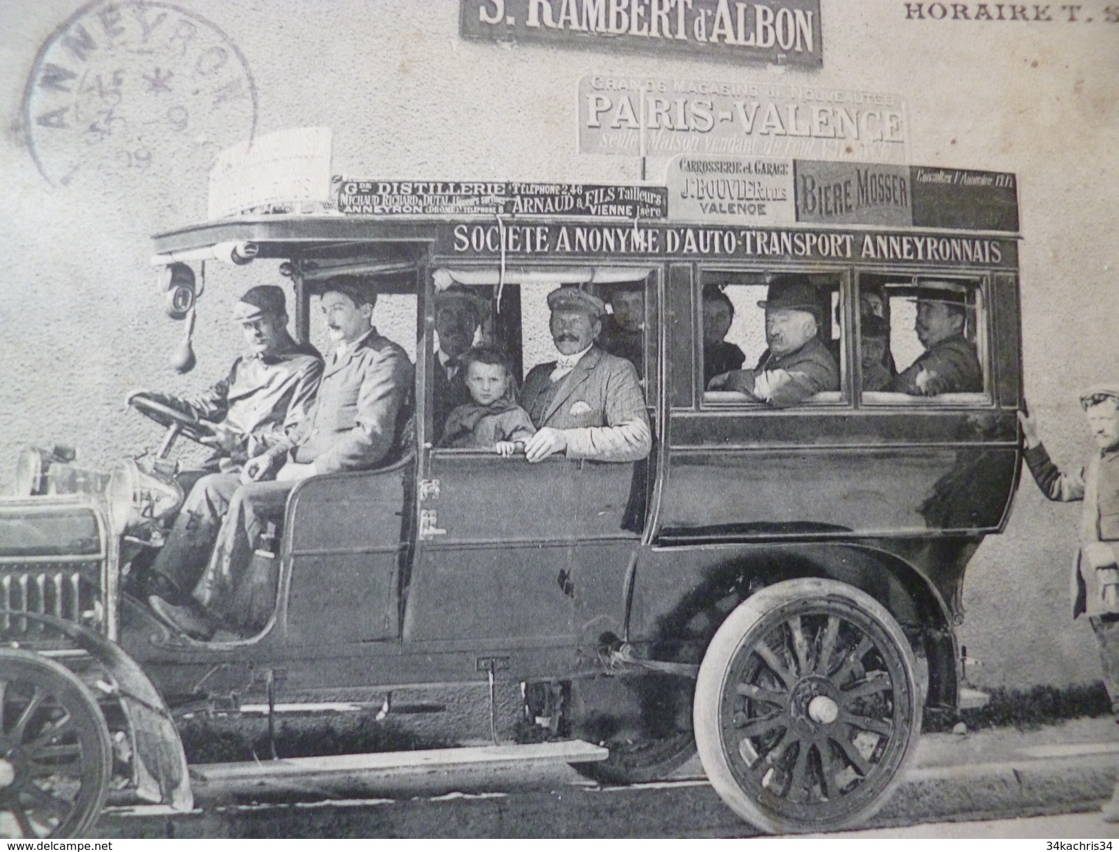 CPA 26 Drôme Service D'autobus Saint Rambert D'Albon Anneyron Carte Imparfaite En L'état - Autres & Non Classés