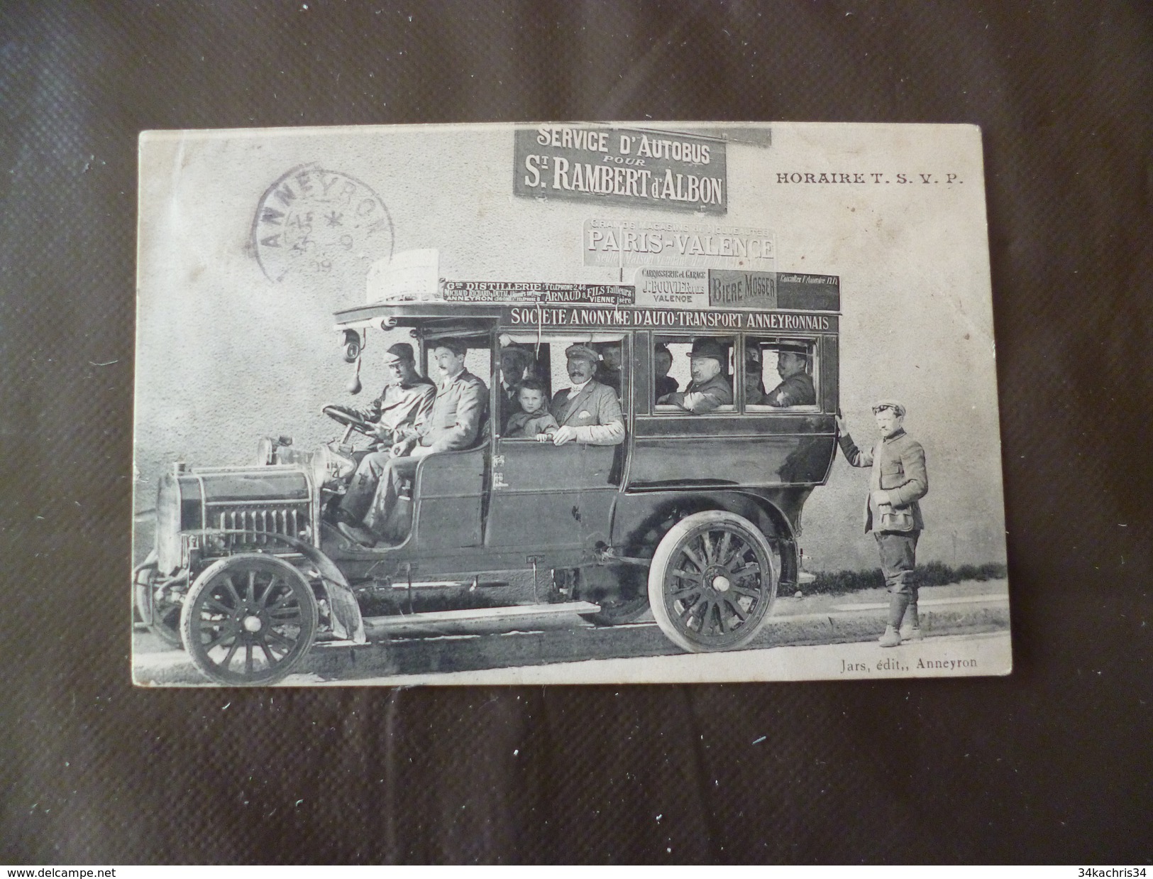 CPA 26 Drôme Service D'autobus Saint Rambert D'Albon Anneyron Carte Imparfaite En L'état - Autres & Non Classés