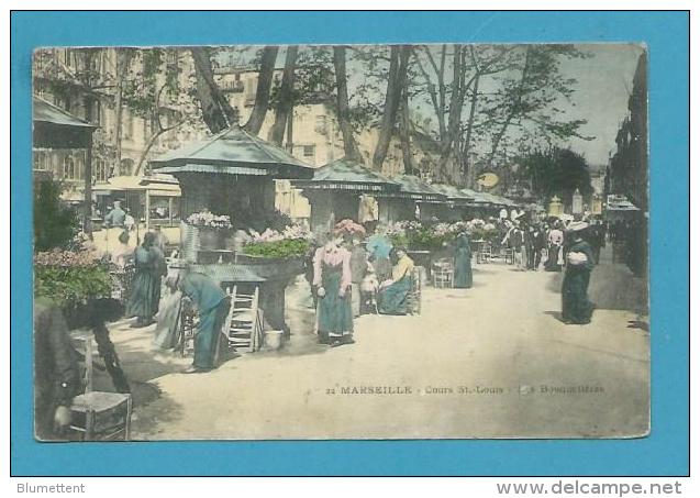 CPA 22 - Métier Marchandes De Fleurs Les Bouquetiètes Cours St-Louis MARSEILLE 13 - Artigianato