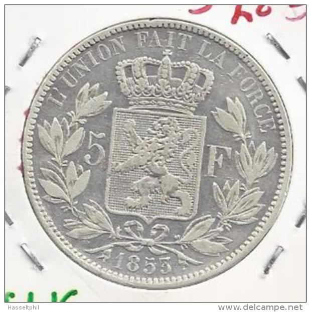 LEOPOLD I  5 Frank  1853   FRAAI ++   -  M43 - 5 Francs