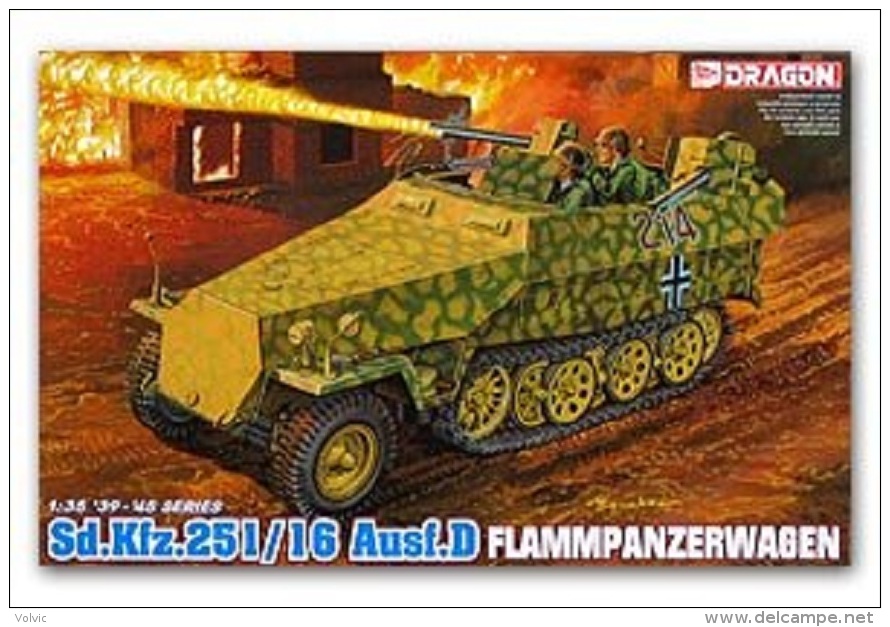 - DRAGON - Maquette Char Sd.Kfz.251/16 Ausf.D Flammpanzerwagen - 1/35°- Réf 6247 - Military Vehicles