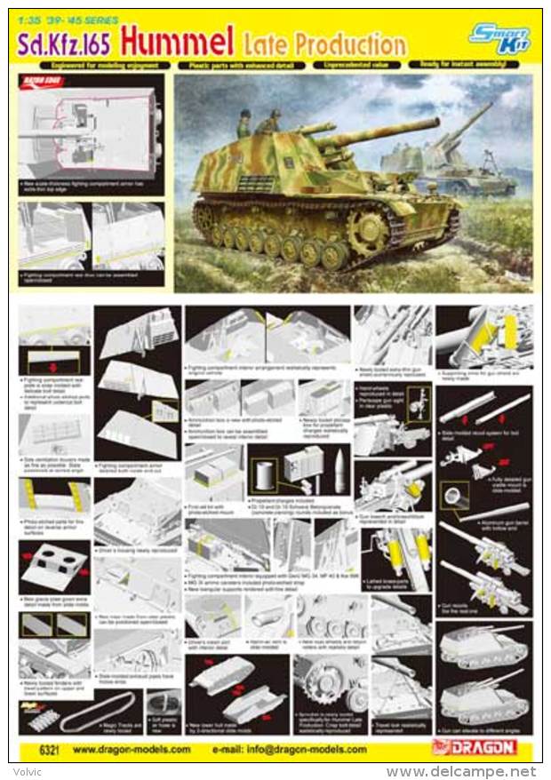 - DRAGON - Maquette Char Sd.Kfz.165 HUMMEL Late Production - 1/35°- Réf 6321 - Veicoli Militari