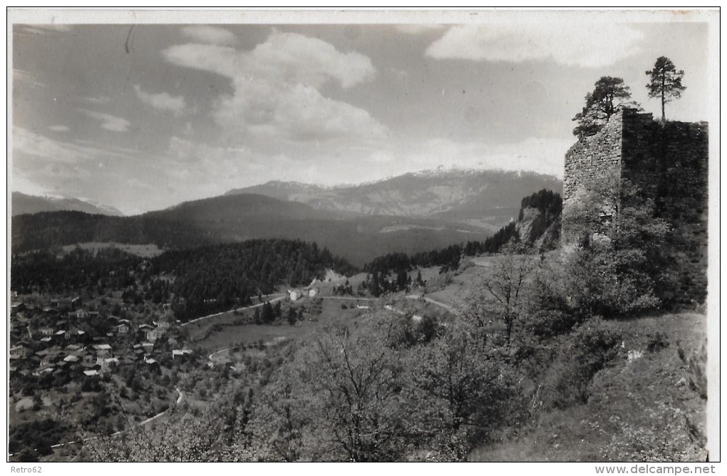 TRINS - DIGG &#8594; Burg-Ruine Mit Dorfansicht, Ca.1930 - Trin