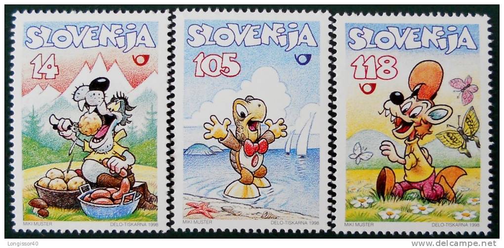 BANDES DESSINEES DE MIKI MUSTER 1998 - NEUFS ** - YT 207/09 - MI 220/22 - Slovenia