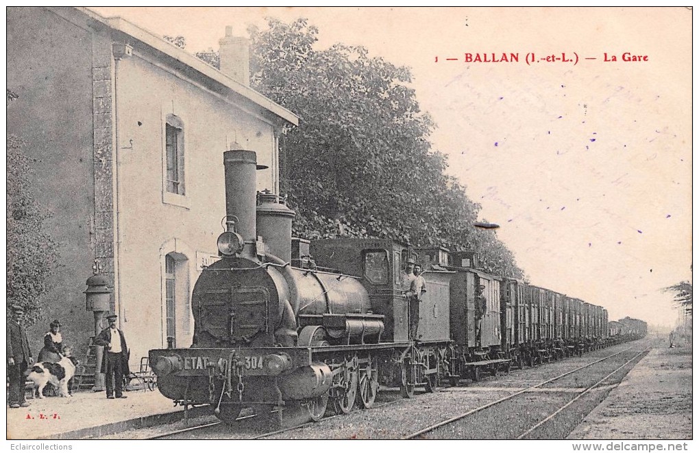 Ballan-Miré     37      La Gare.  Train - Ballan-Miré