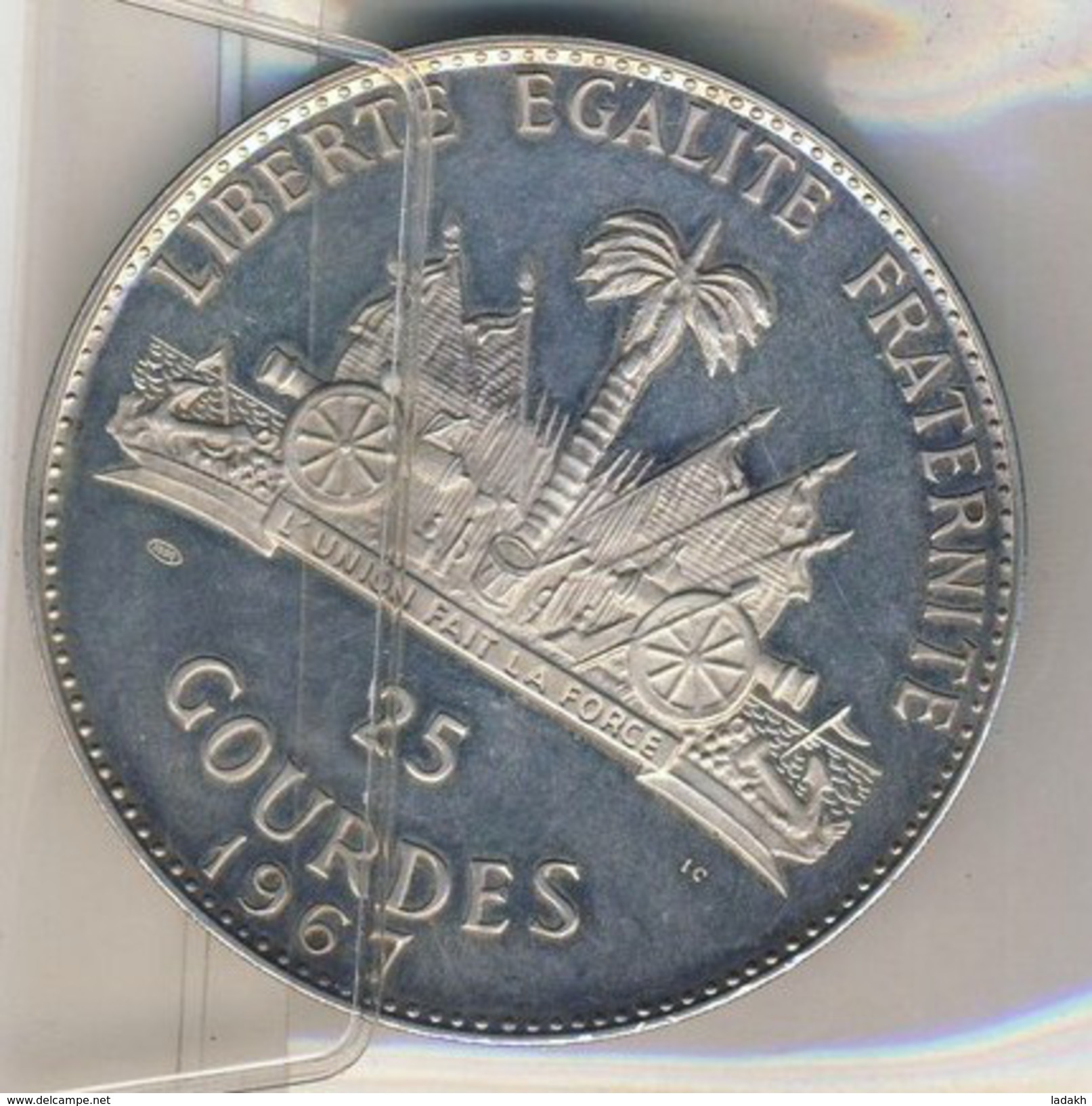 MONNAIE HAITI ARGENT # 25 GOURDES # 1967 # - Haiti