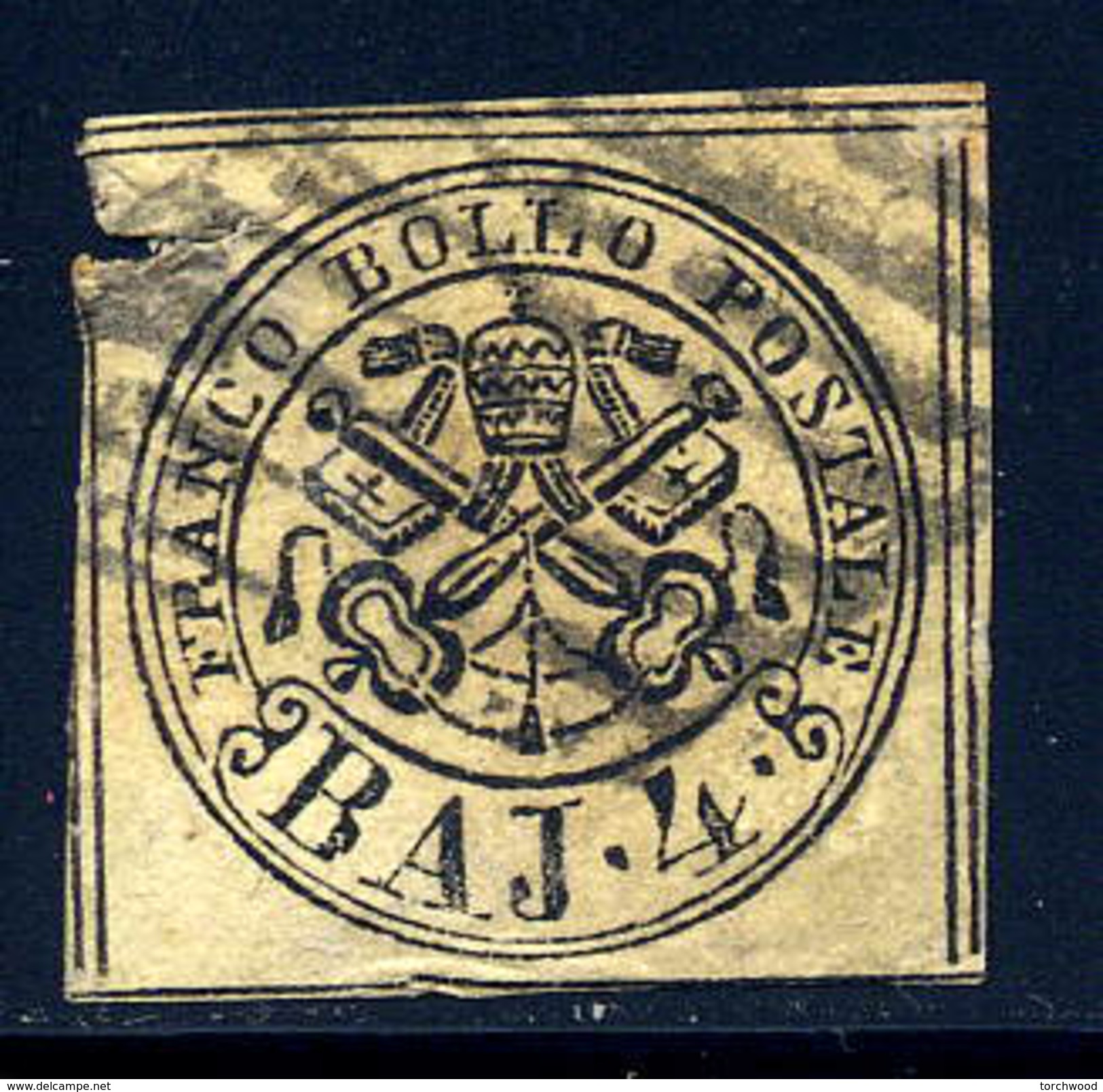 Italy  Roman States  Sc# 5  Used    1852 - Papal States