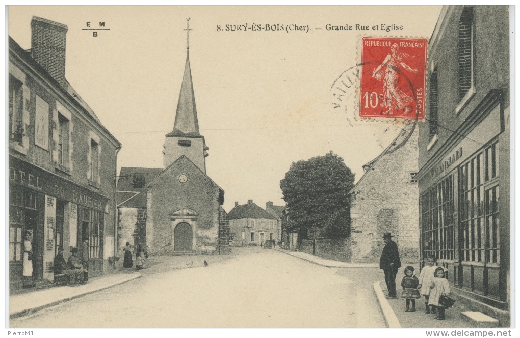 SURY ES BOIS - Grande Rue Et Eglise - Sury-près-Léré
