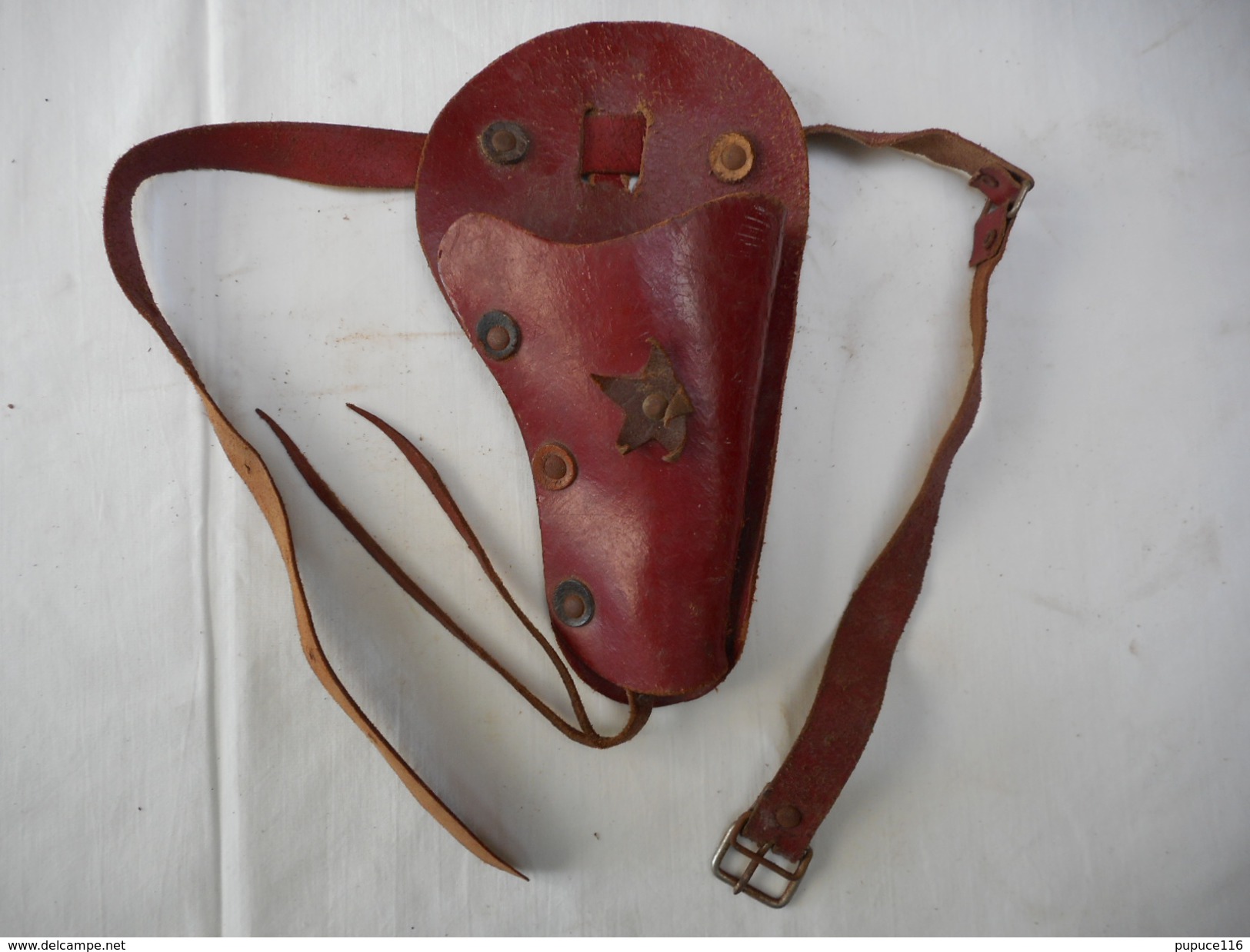 Revolver Cowboy + Gaine (ceinture Et étui) Années '50,'60 - Jouets Anciens