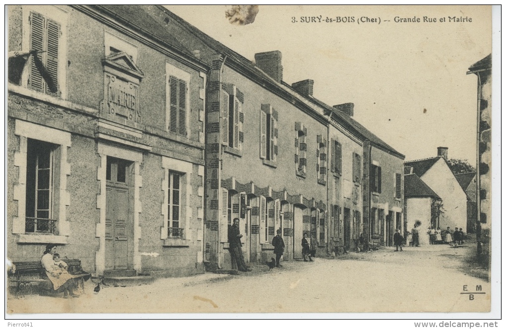 SURY ES BOIS - Grande Rue Et Mairie - Sury-près-Léré