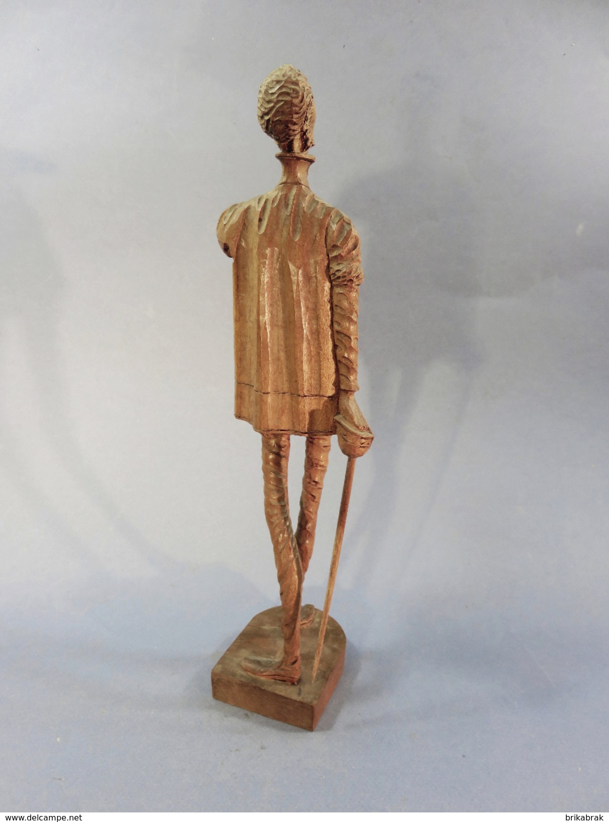 *DON QUICHOTTE OURO EN BOIS SCULPTE # Cervantes Livre Roman Literature Souvenir Espagne Sculpture