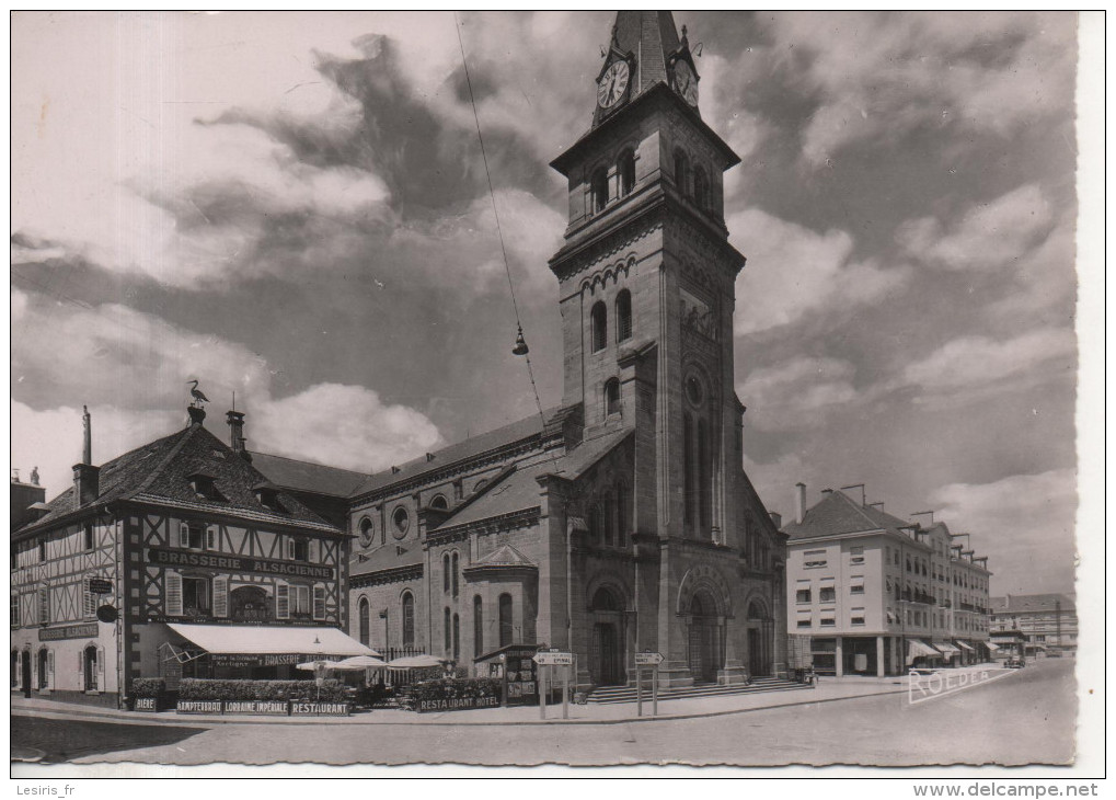 CP - PHOTO - SAINT DIE - EGLISE ET PLACE SAINT MARTIN - 8 - ROEDER - Saint Die