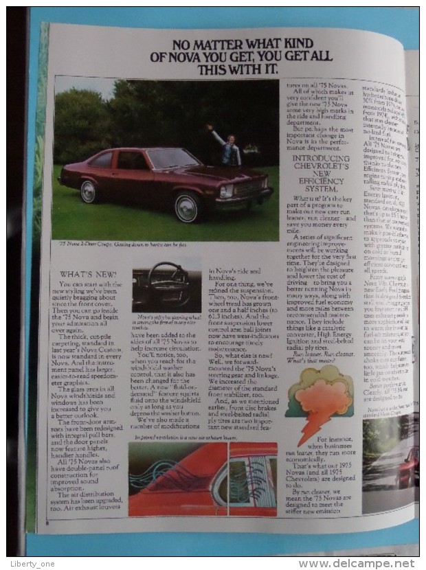 NOVA '75 - Chevrolet makes sense for America - 16 Pages September 1974 ( zie Foto´s voor detail ) !