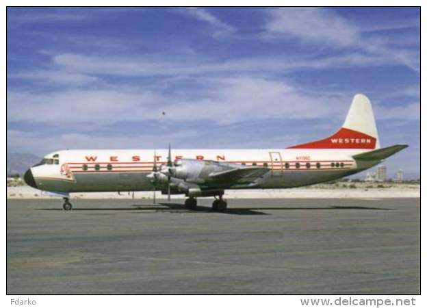 Lockheed L-188A Electra Western Airlines N7136C Lines Airways L 188 - 1946-....: Moderne
