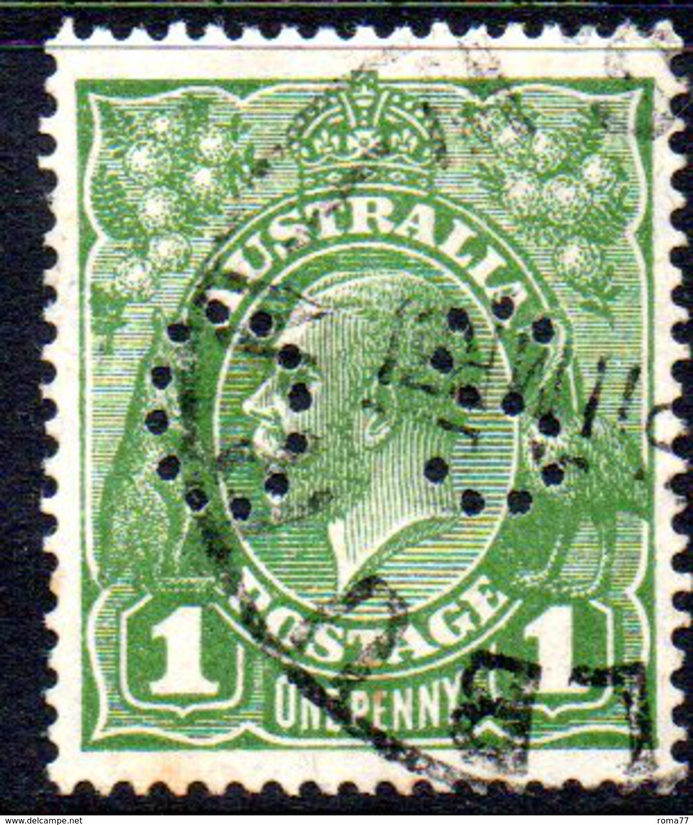 T1874 - AUSTRALIA , Official Stampa Gibbons N. O89 Wmk 7 P.14 Usato . - Oficiales