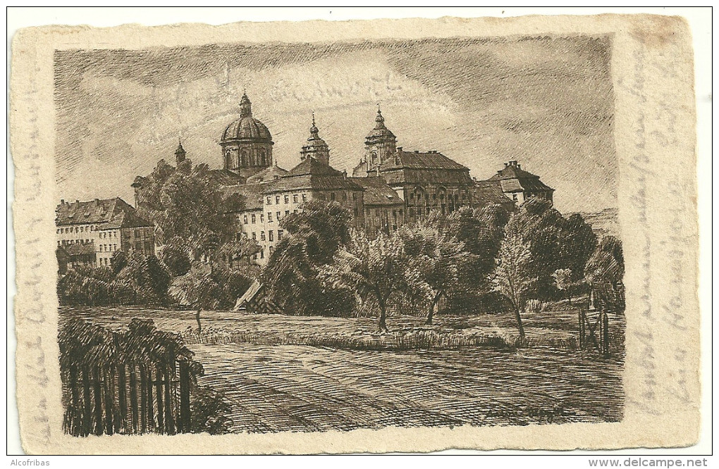 Allemagne Cpa Weingarten Bei Ravensburg Kloster Benedictinerabteil Abbaye Eau Forte Gravure - Ravensburg