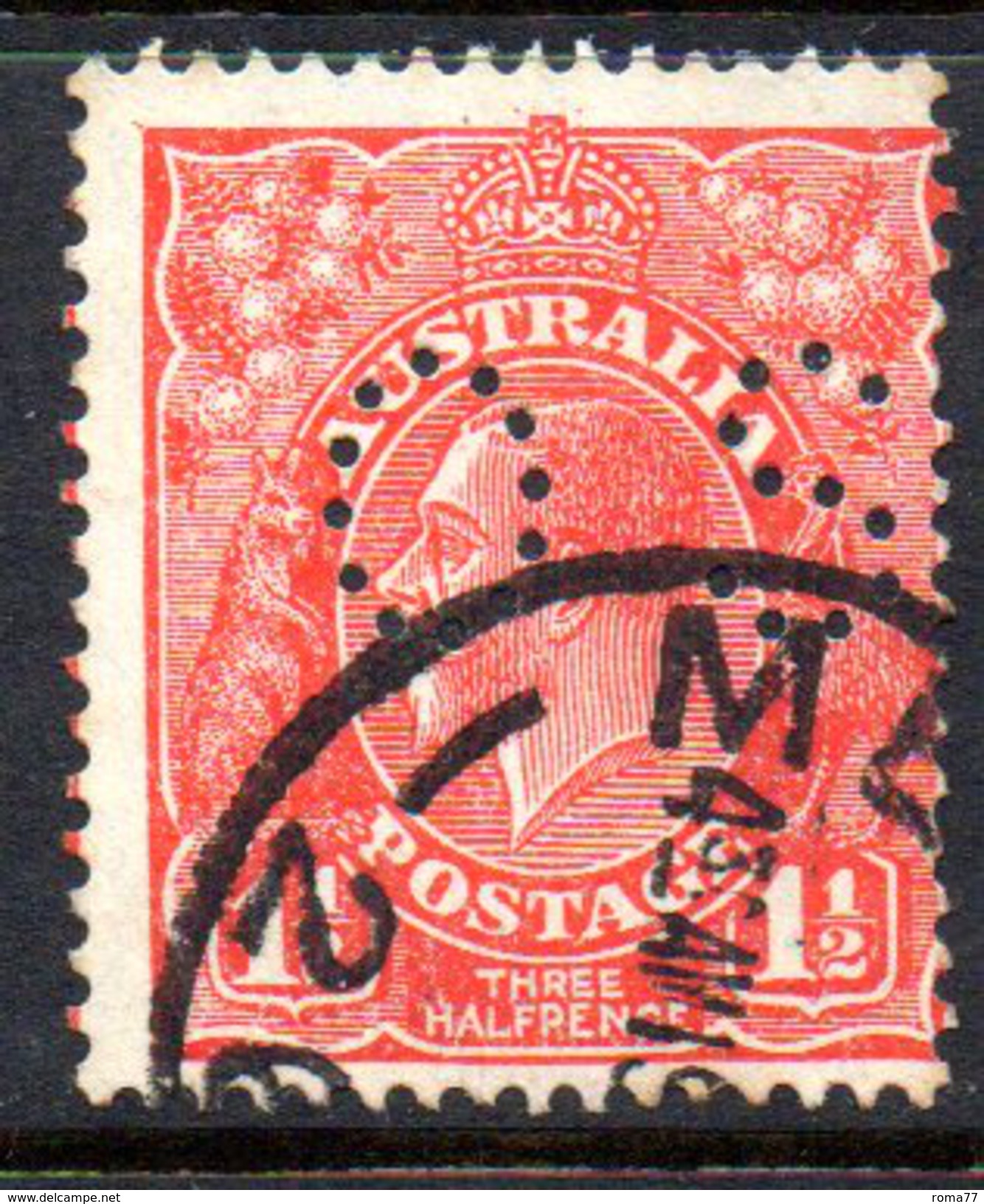 T1877 - AUSTRALIA , Official Stampa Gibbons N. O100 Wmk 7 P.13 1/2x12 1/2 Usato . - Dienstmarken