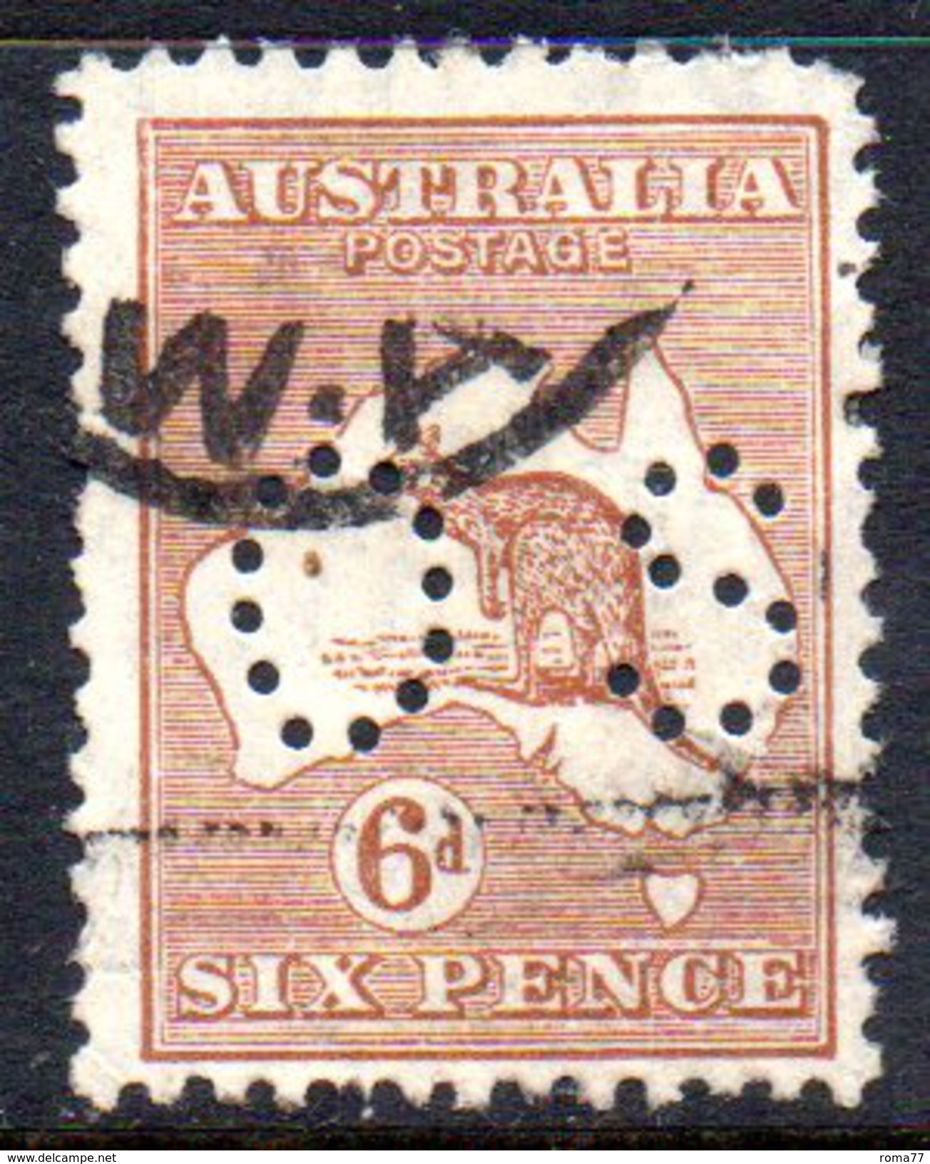 T1880 - AUSTRALIA , Official Stamps Gibbons114  Wmk 7 P.12 Usato . - Dienstmarken