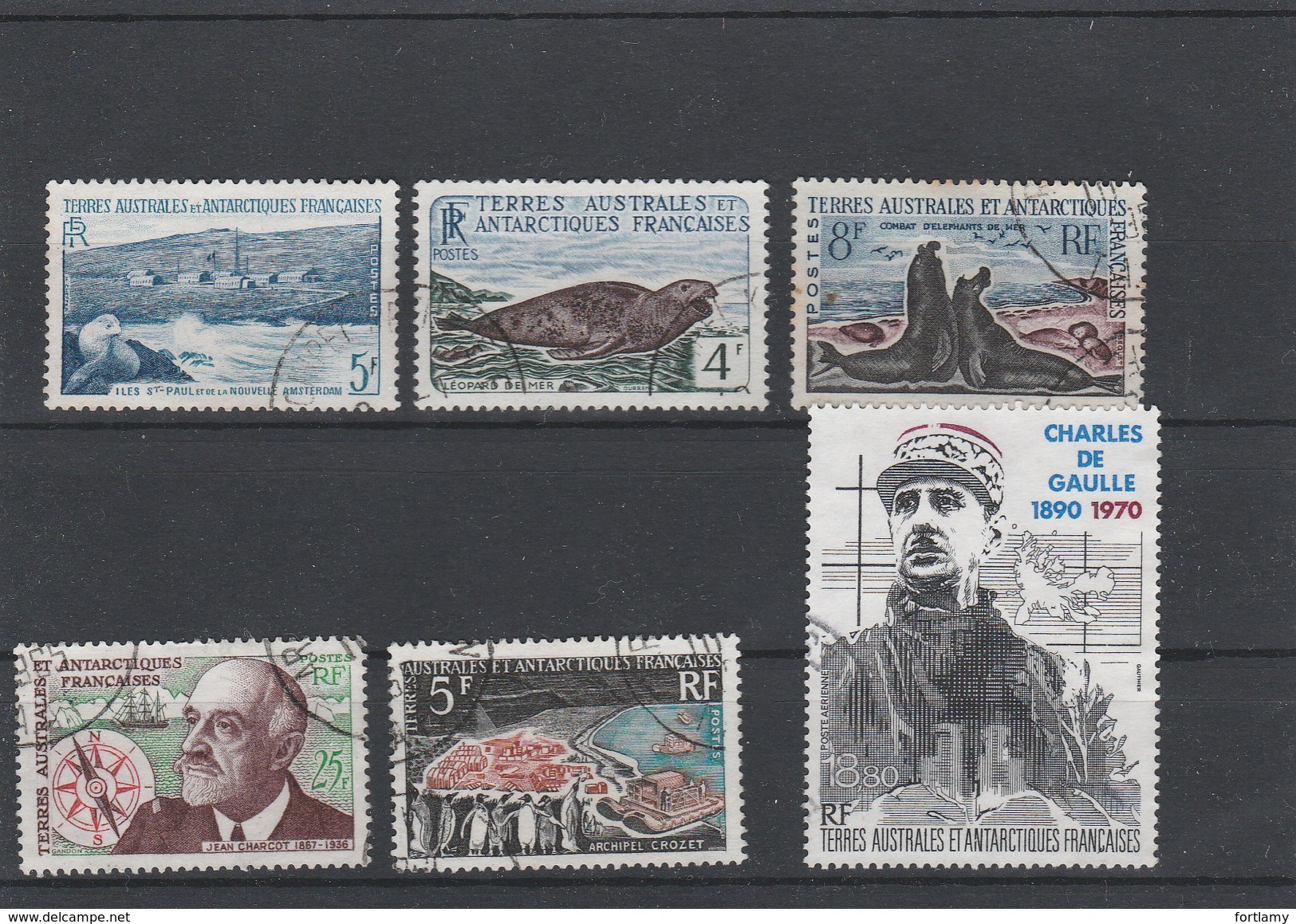 LOT 164 TAAF N°4-13B-13C-19-20-PA N°118 OBLITERE - Collections, Lots & Series