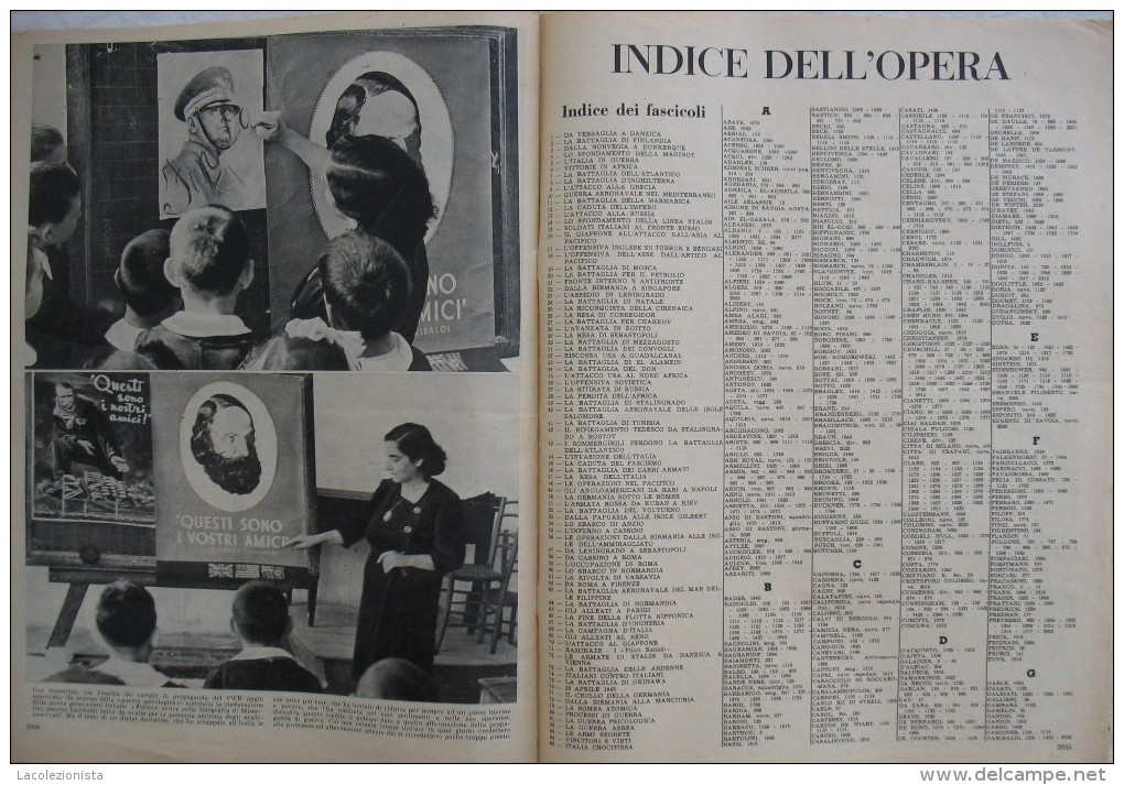 327/106  WWII DICEMBRE 1959 FOTOSTORIA ANNI DI GUERRA  N.85 ITALIA CROCIFISSA TRIESTE CON LE FOBIE TUTTA ILLUSTRATA - Autres & Non Classés