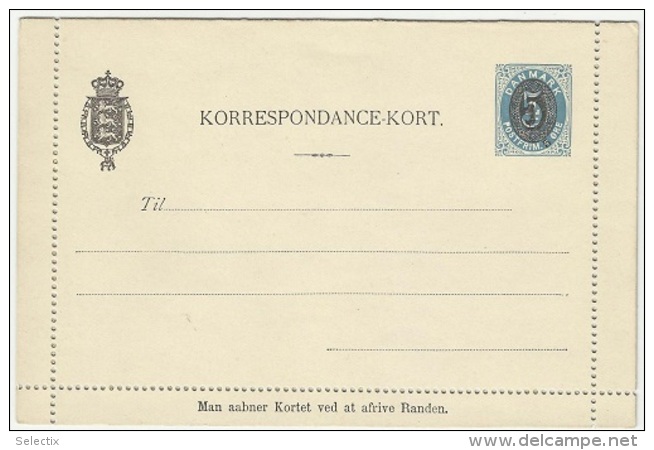 Denmark 1890 Lettercard - Storia Postale