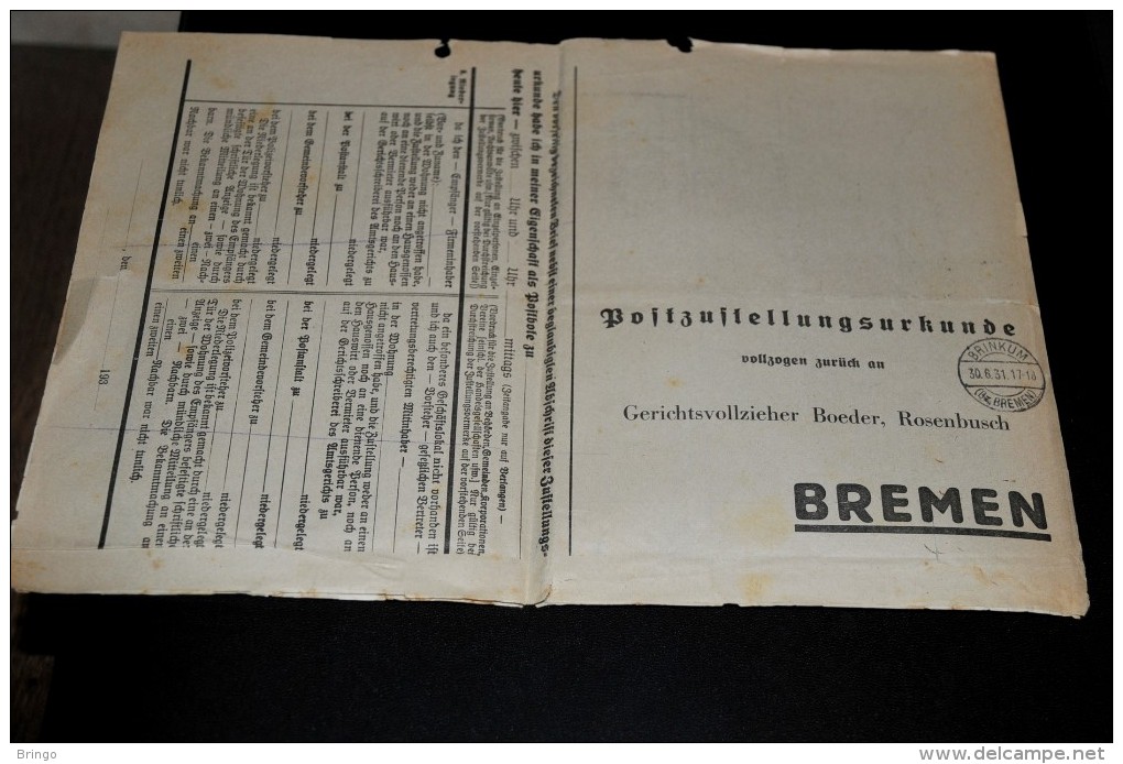 249- Zahlungsbefehl Von Das Amtsgericht Breme - Lettres & Documents