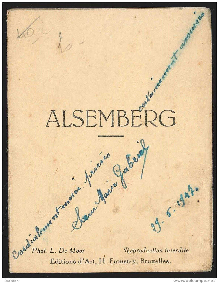 Belgique - Carnet De Cartes D'Alsemberg Affr. N°426 Càd Bil BRUXELLES/BRUSSEL/1947 Pour LIEGE - Lettres & Documents
