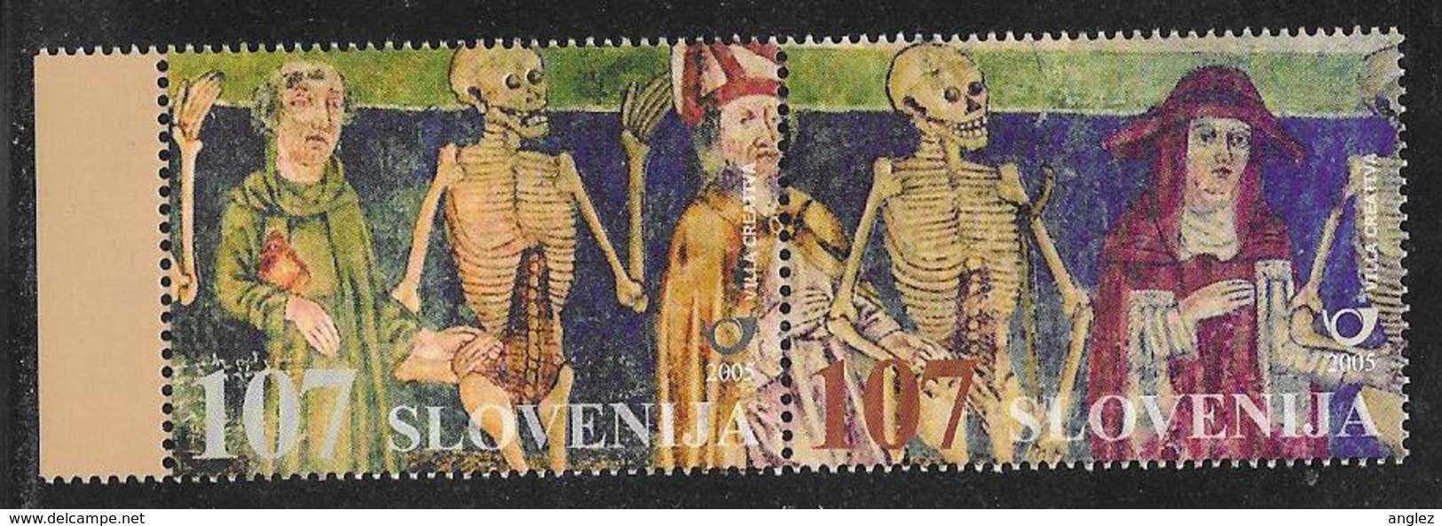 Slovenia: 2005 Dance Of Death Fresco 2v Se Tenant MNH - Slovénie