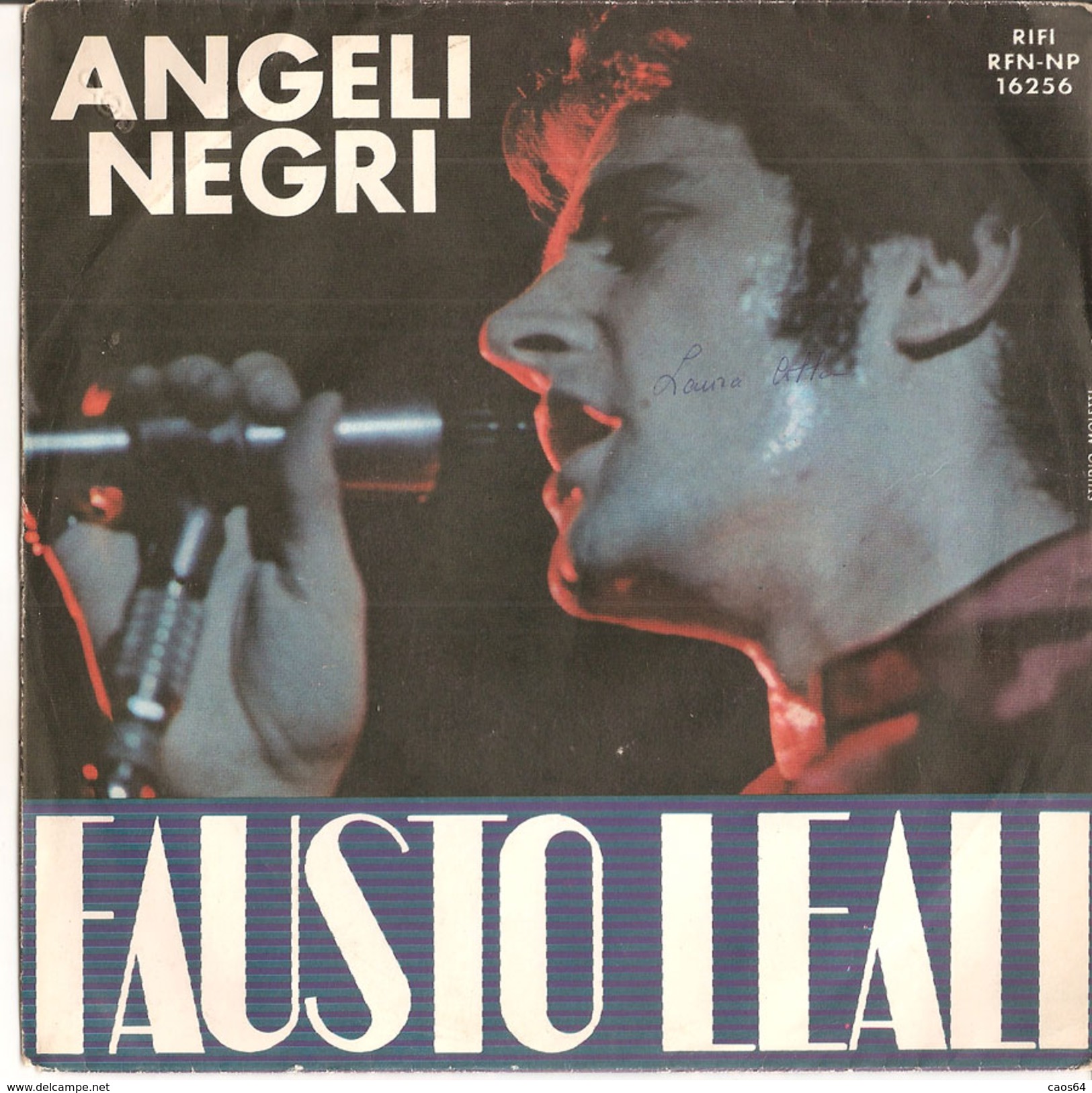 Fausto Leali Angeli Negri VG/VG 7" - Other - Italian Music