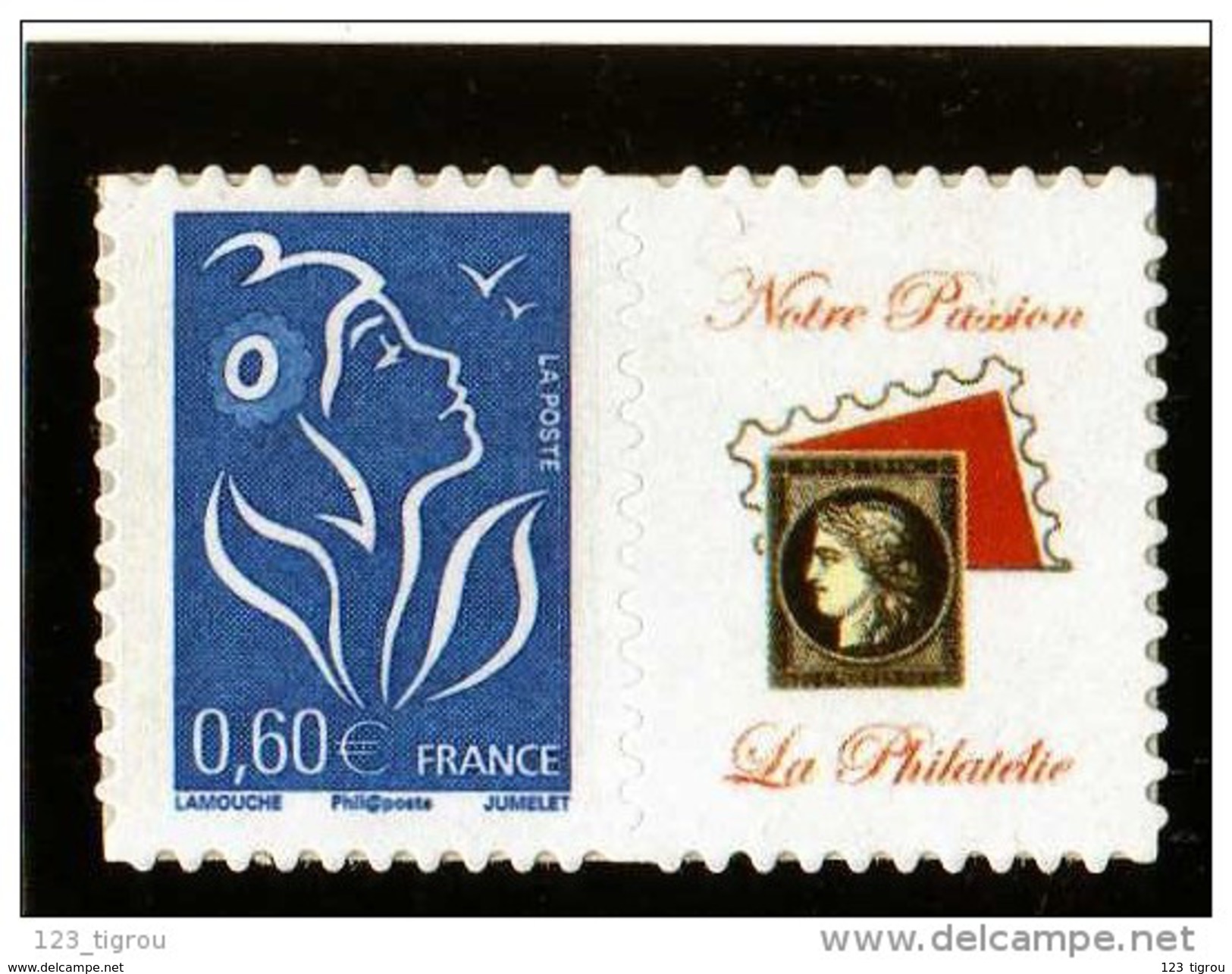 LAMOUCHE 3966Aa 0,60 BLEU  ADHESIF LOGO PASSION COTE 14 EUROS SUR YVERT 2018 - Autres & Non Classés