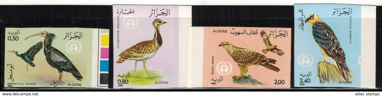 Algeria 1982 - Protected  Birds - ( 4v)  - Scott# 701/04 , Yvert# 772/75  - Imperforate Set , Margins - Superb ! - Canards