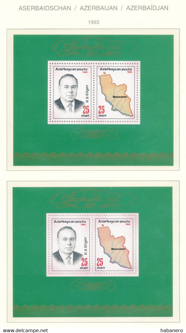 AZERBAIJAN 1992-1996 NEAR COMPLETE MINT HIGH VALUE COLLECTION ON SCHAUBEK BRILLIANT PAGES ** - Aserbaidschan