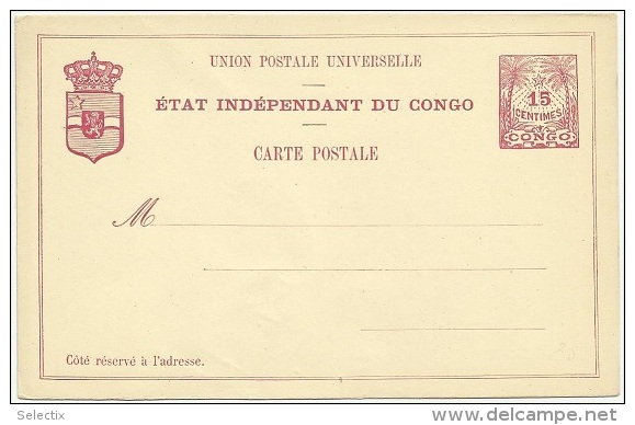 Belgian Congo 1897 Postal Stationery Correspondence Card - Briefe U. Dokumente