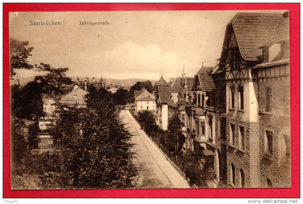 Saarbrücken. Zähringerstrasse.  Censure G.P.C. Sarrebrücken . 21.08.1914 - Saarbruecken