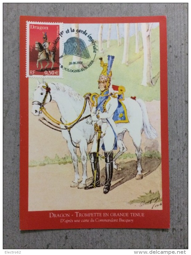 Dragon, Trompette En Grande Tenue, Napoléon, Cheval, Horse - Napoléon