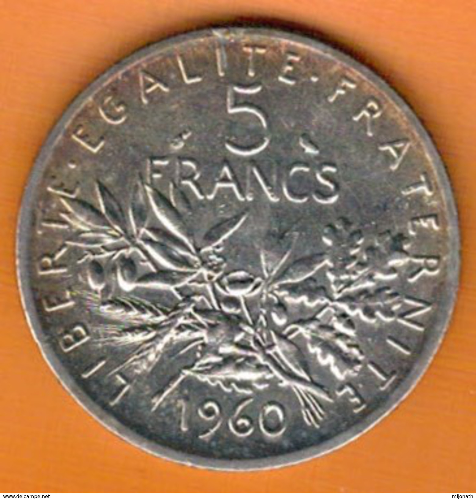 Nu-France -Semeuse, 5 Francs Argent, 1960 - Autres & Non Classés