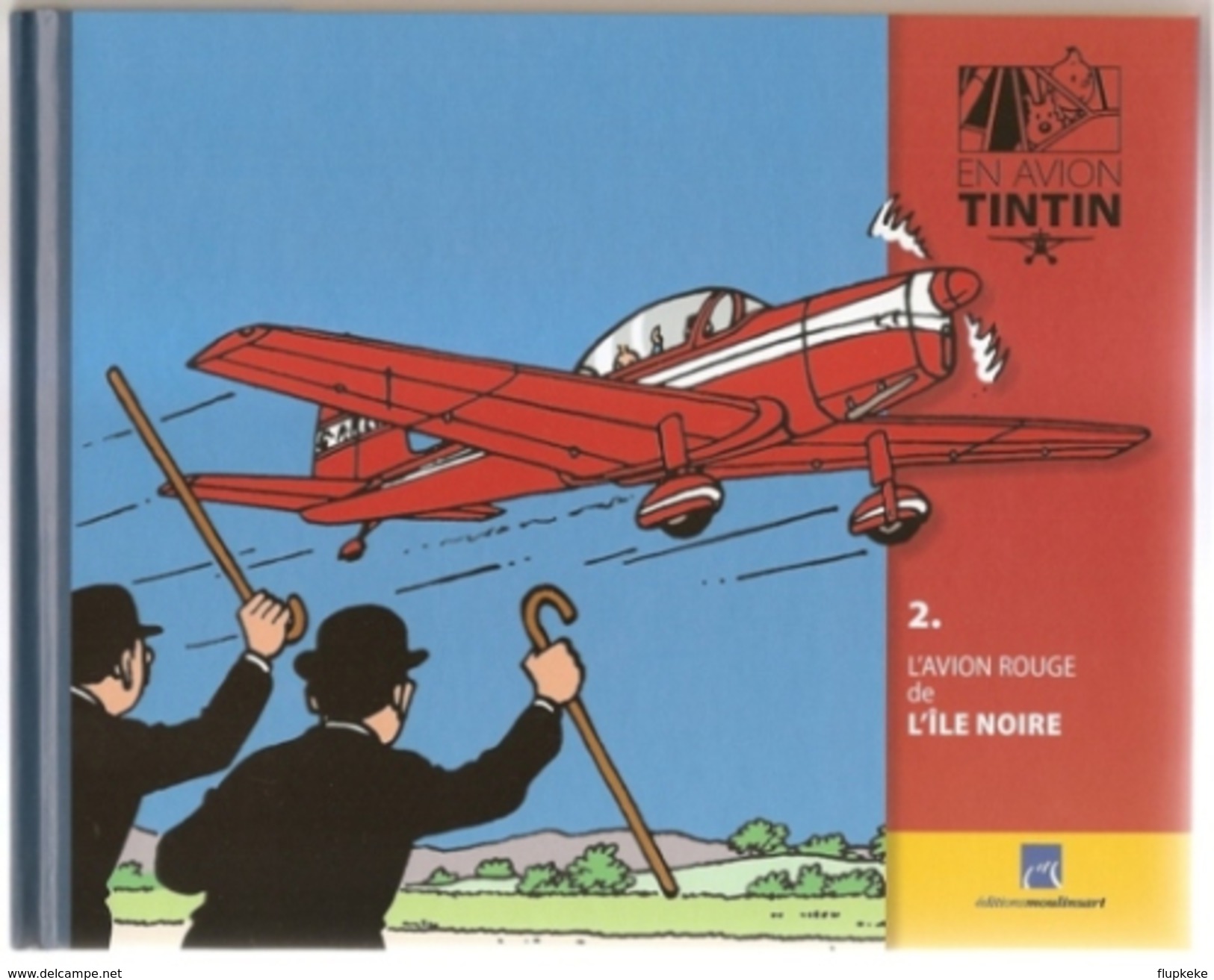 008 - L'avion Rouge De L'île Noire - En Avion Tintin Hachette 2014 - Tintin