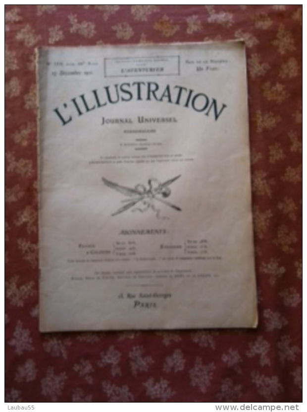 L ILLUSTRATION NMR 3358 DU17 12 1910 CRUE SEGONNEAUX BEAUCAIRE CANAL DE LA SEINE DREADNOUGHT JEAN BART BREST CHASSE - Periódicos