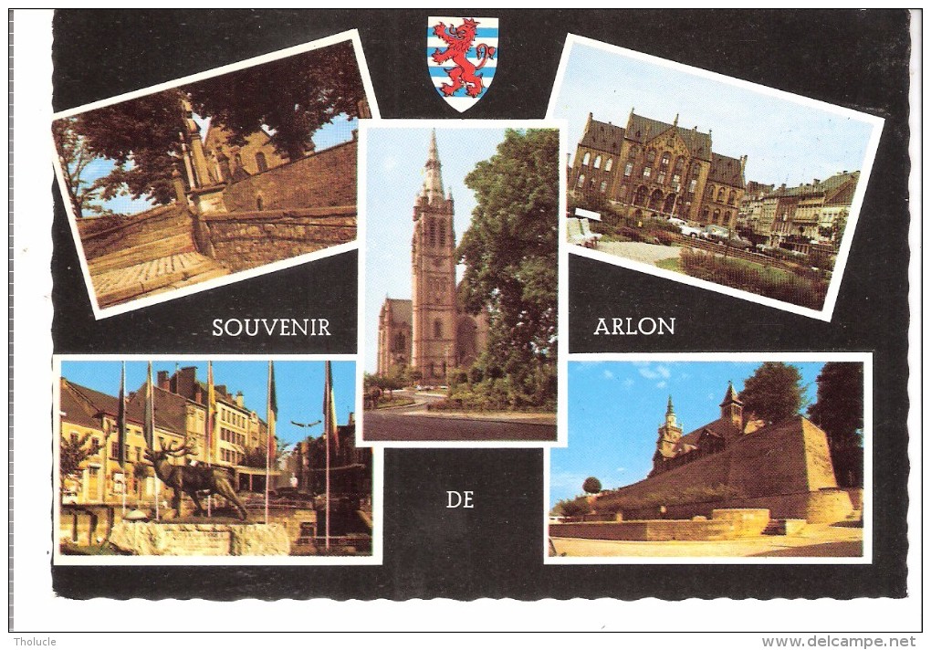 Belgique-Arlon-(Province De Luxembourg)-Souvenir De Arlon-Multivues-Eglise Saint Martin Et Donat-Palais De Justice-Cerf - Houffalize