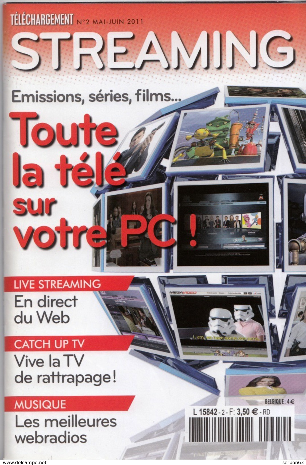 1 REVUE STREAMING LIVE TELECHARGEMENT  N° 2 MAI JUIN 2011 EMISSIONS SERIES FILMS TOUTE LA TELE SUR VOTRE PC WEBRADIOS - Audio-Video