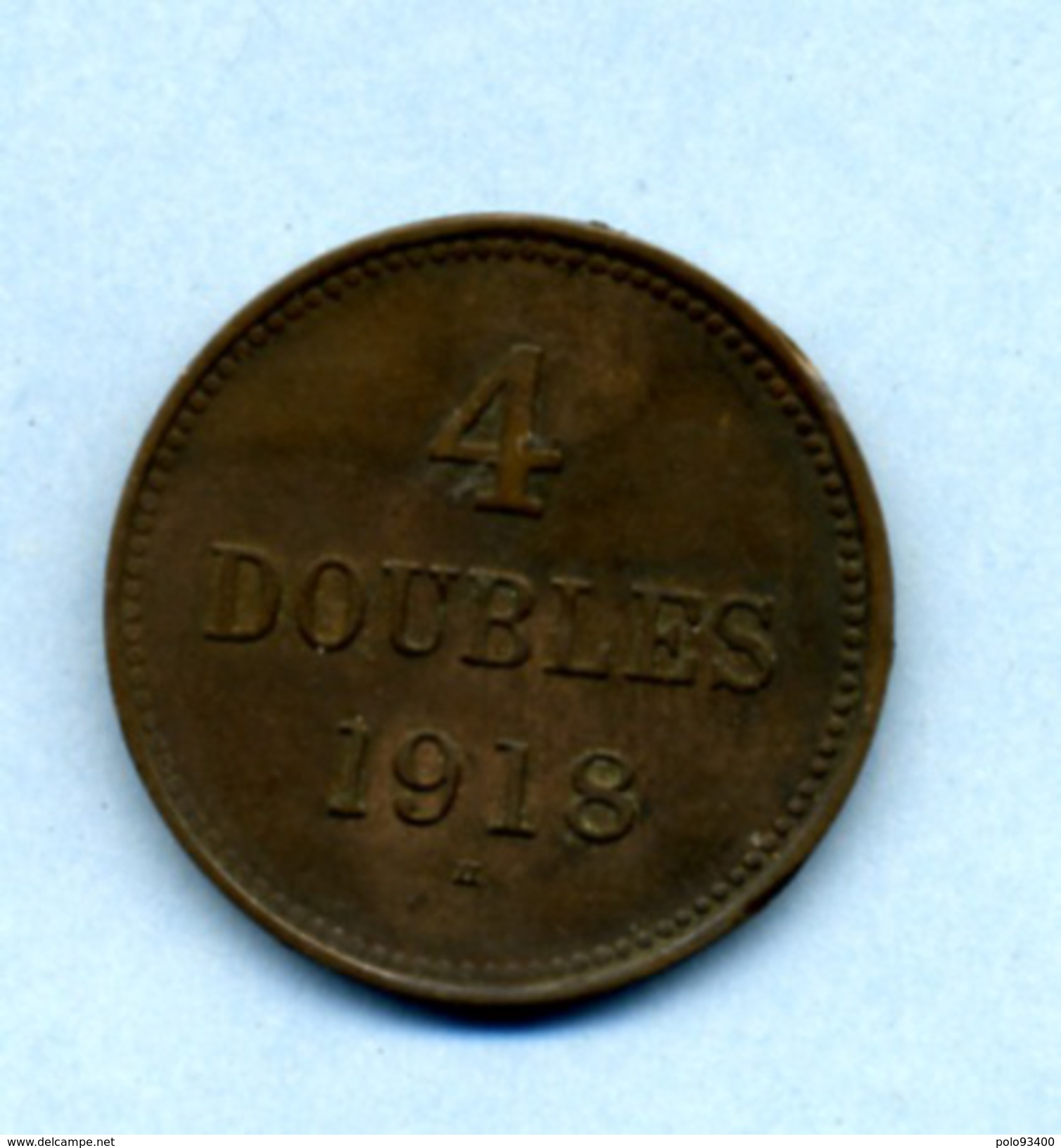 1918 4 DOUBLES H - Guernsey