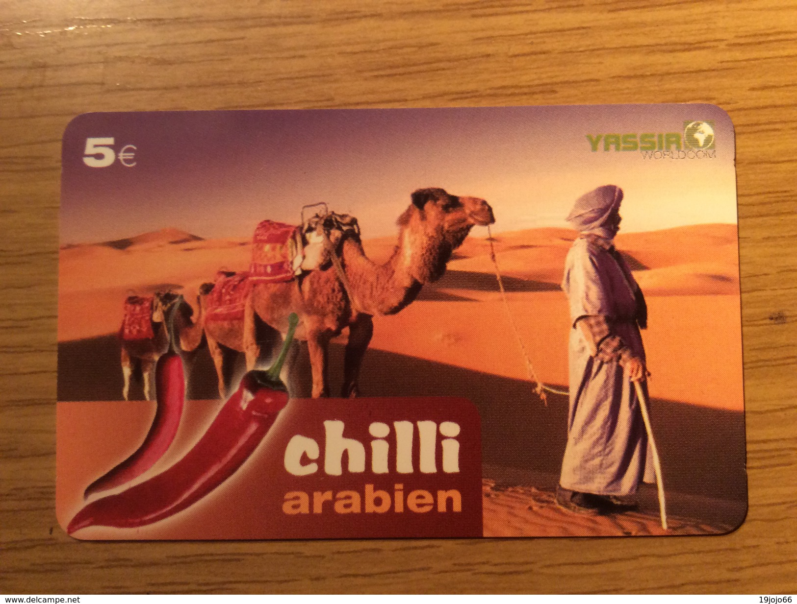 Chilli Arabien - Phonecard - 5 &euro; - Yassir Worldcom  -  Fine Used Condition - Autres - Europe