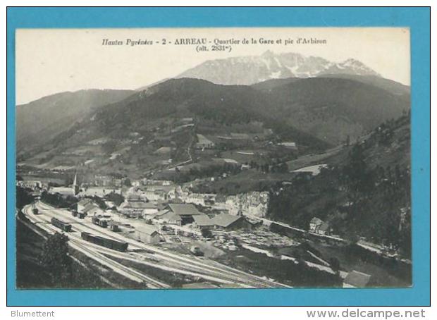 CPA 2 - Chemin De Fer Train La Gare ARREAU 65 - Otros & Sin Clasificación