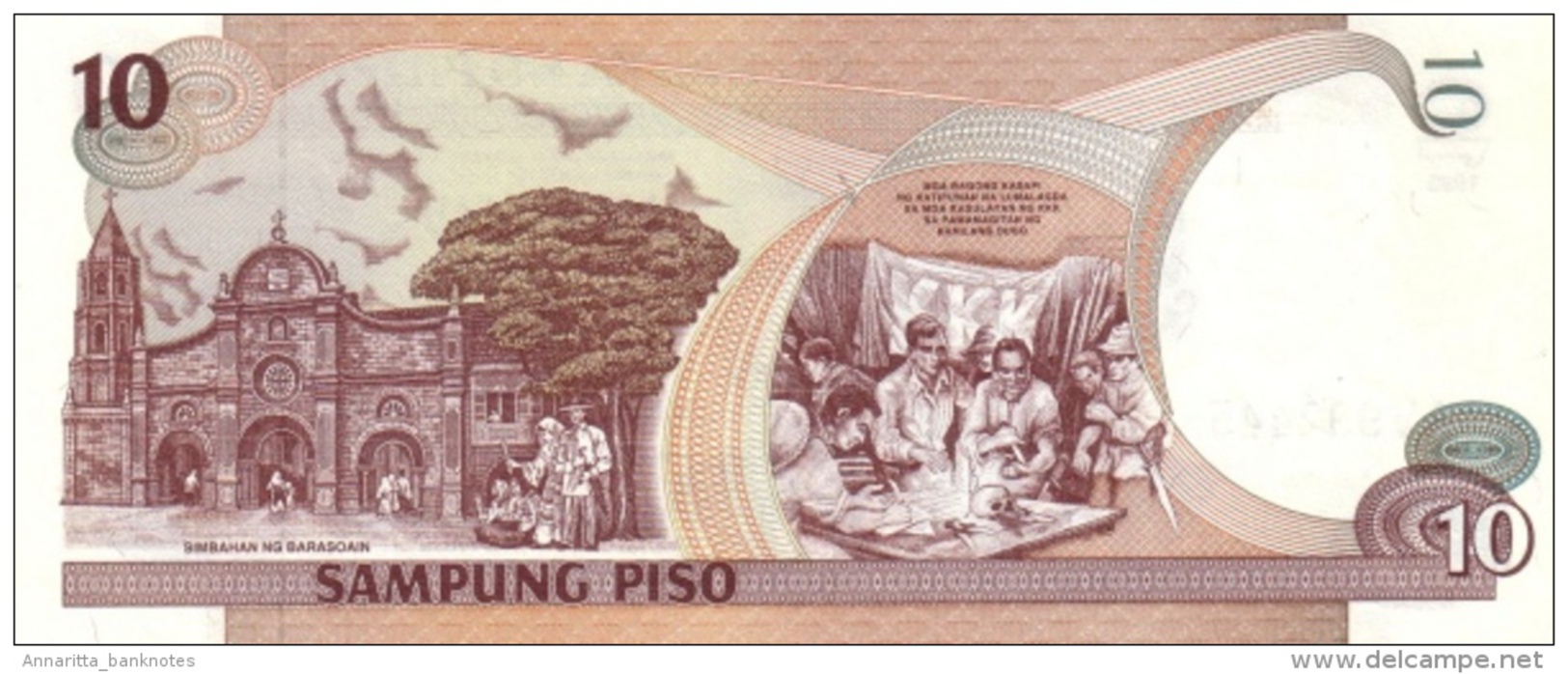 PHILIPPINES 10 PESOS 1998 P-187c UNC WMK: MABINI & BONIFACIO [PH1041c] - Filipinas