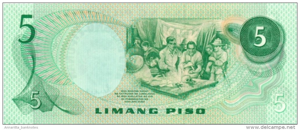 PHILIPPINES 5 PESOS ND (1978) P-160a UNC  [PH1019a] - Philippines